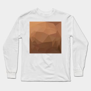 Burlywood Goldenrod Abstract Low Polygon Background Long Sleeve T-Shirt